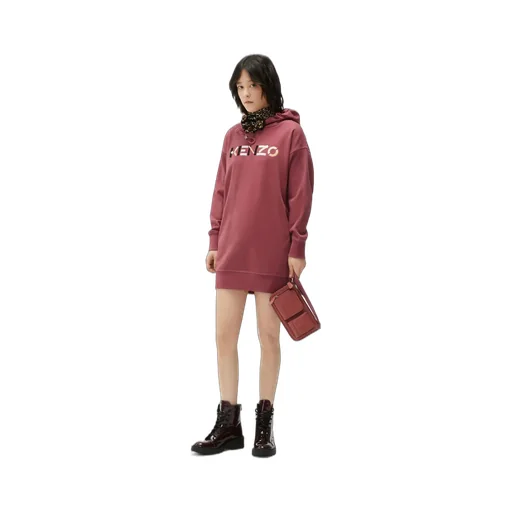 Logo Drawstring Sweatshirt Dress