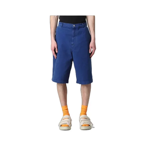 Logo-Patch Denim Bermuda Shorts