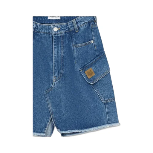 Logo-Patch Denim Mini Skirt