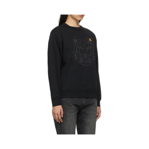Tiger-Print Cotton Sweatshirt