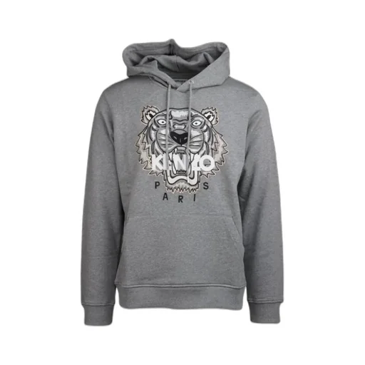 Tiger Embroidered Relaxed Hoodie