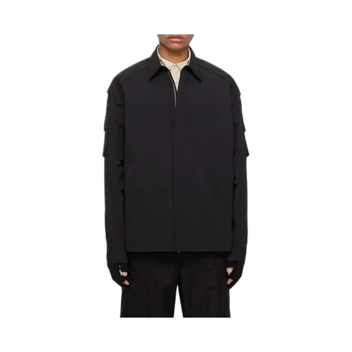 Lapel Curved Hem Shirt