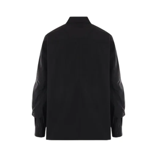 Classic Collar Shirt With Sleeve Pocket