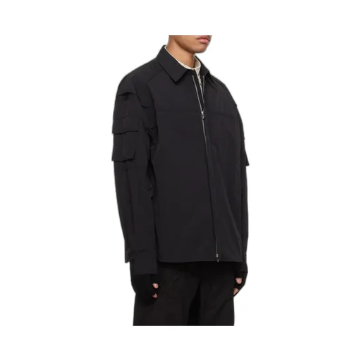 Lapel Curved Hem Shirt