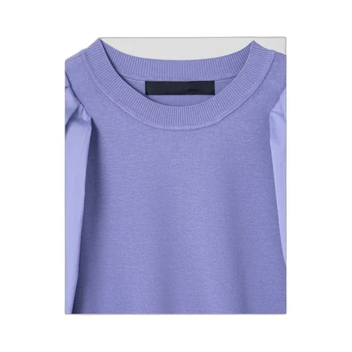 Round Neck Bubble Sleeve Sweater