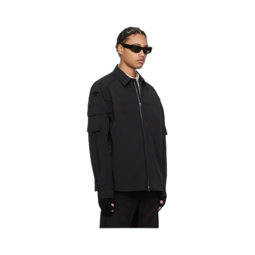 Lapel Curved Hem Shirt