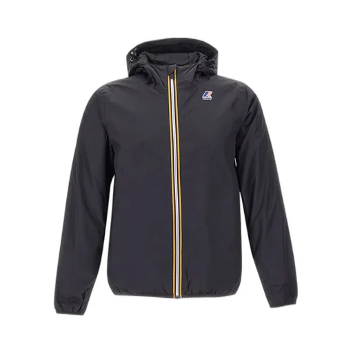 Logo Printed Hooded Zipped Jacket