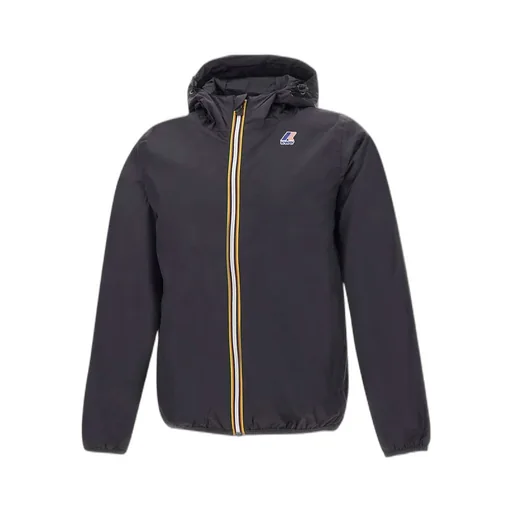 Logo Printed Hooded Zipped Jacket