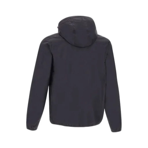 Logo Printed Hooded Zipped Jacket