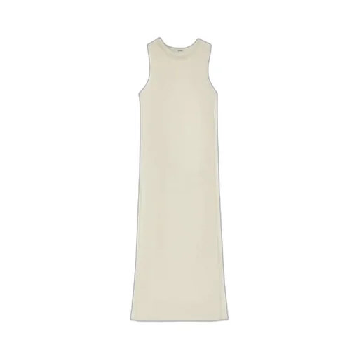Semi-Sheer Knitted Sleeveless Long Dress