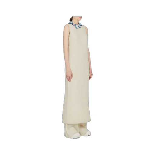 Semi-Sheer Knitted Sleeveless Long Dress