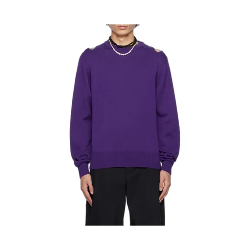 Hollowed-Out Knitted Sweater
