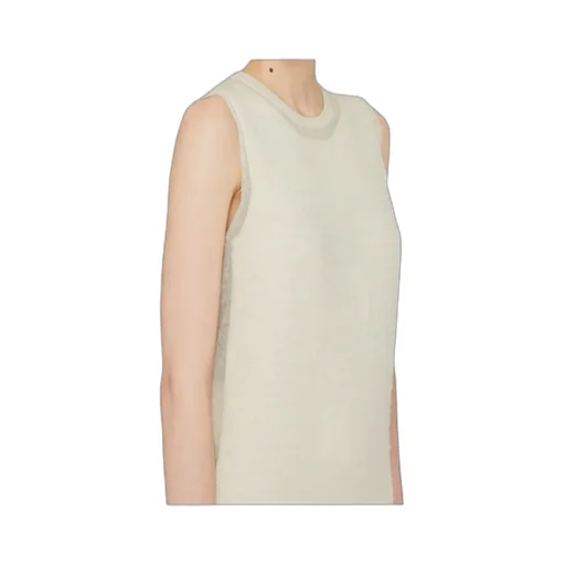 Semi-Sheer Knitted Sleeveless Long Dress