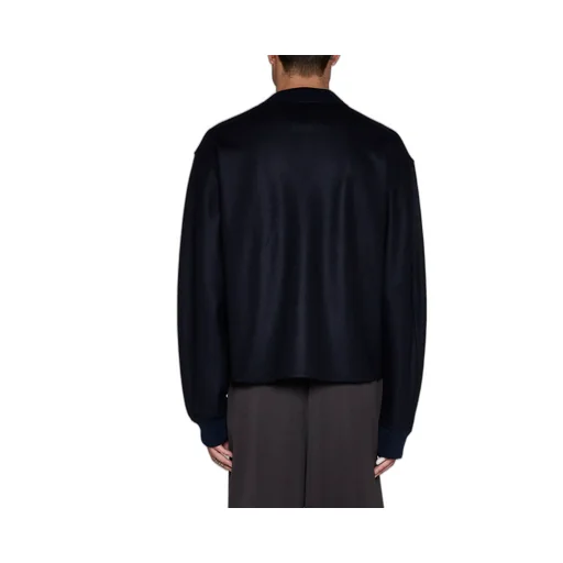 Zip-Up Long-Sleeved Bomber Jacket