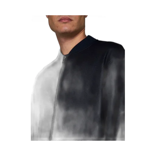 Zip-Up Long-Sleeved Bomber Jacket