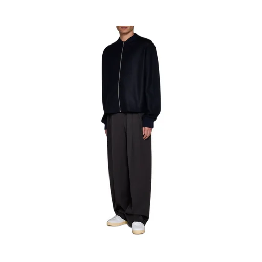 Zip-Up Long-Sleeved Bomber Jacket
