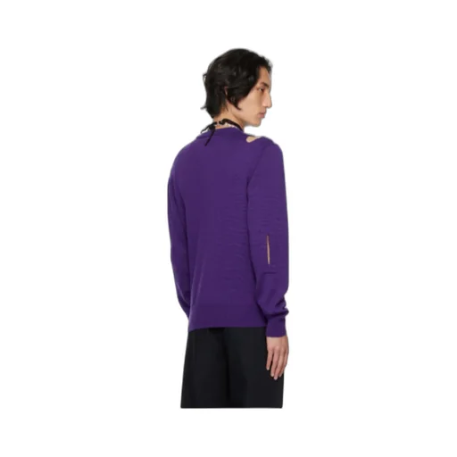 Hollowed-Out Knitted Sweater