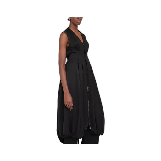 V-Neck Sleeveless Midi Dress