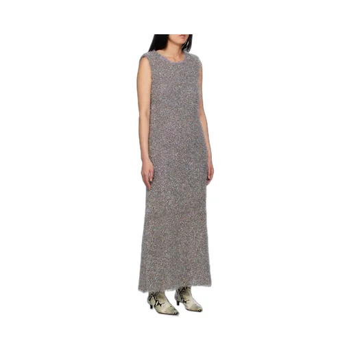 Glitter-Embellished Sleeveless Dress