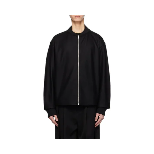 Zip-Up Long-Sleeved Bomber Jacket