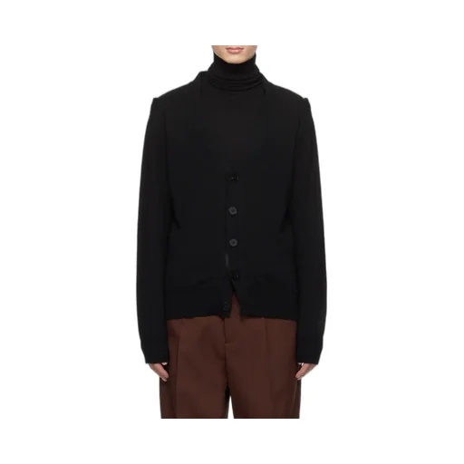 Hollowed-Out Long-Sleeved Knitted Cardigan