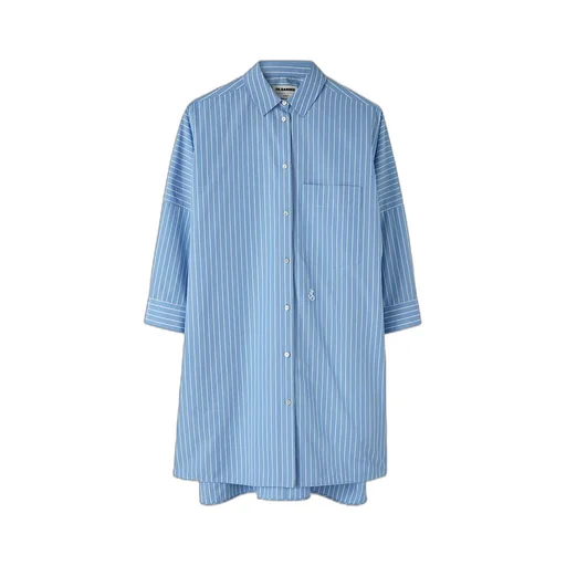 Striped Buttoned Shirt Dress
