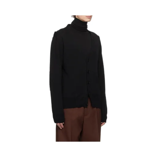 Hollowed-Out Long-Sleeved Knitted Cardigan