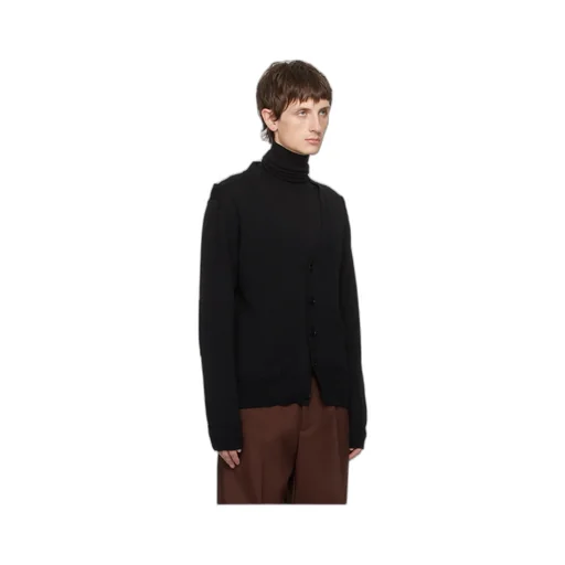 Hollowed-Out Long-Sleeved Knitted Cardigan