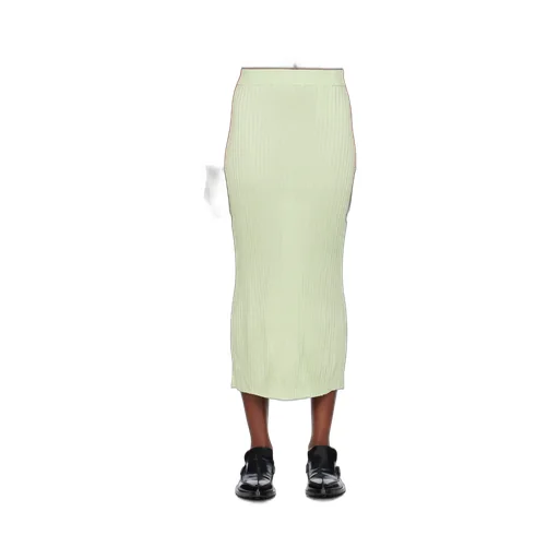 Ribbed-Knit Midi Skirt