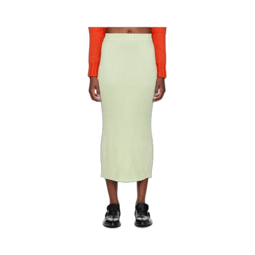 Ribbed-Knit Midi Skirt