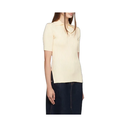 Wide-Ribbed Polo Shirt