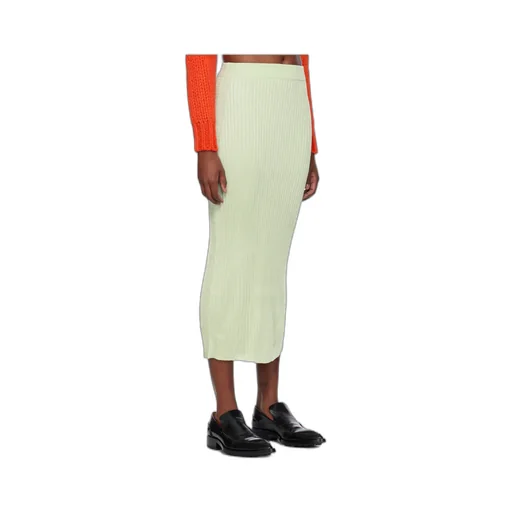 Ribbed-Knit Midi Skirt