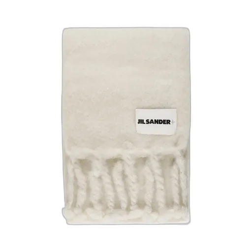Logo Patch Fringed Scarf