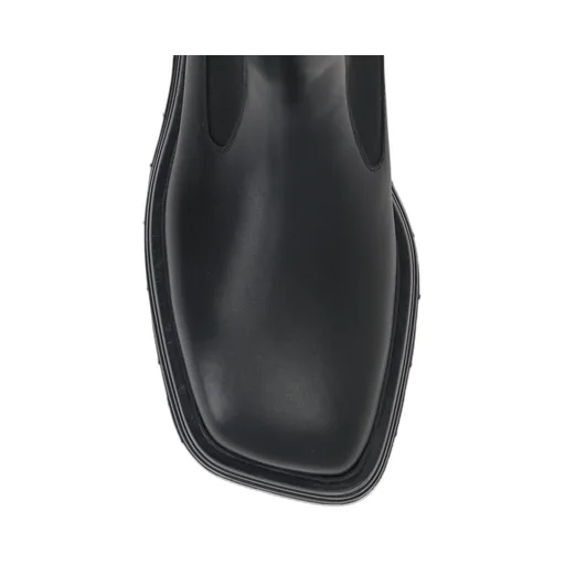 Squared-Toe Slip-On Chelsea Boots