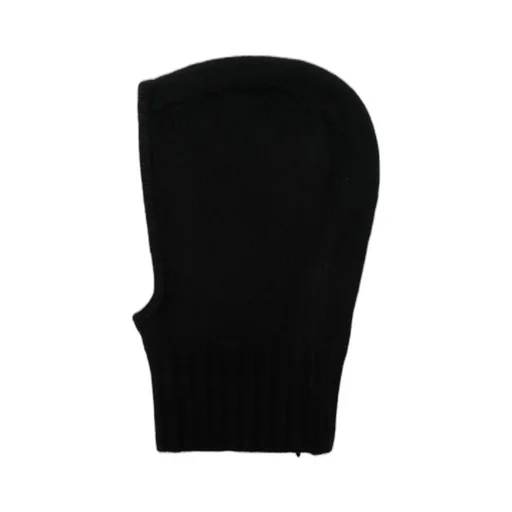 Ribbed-Trim Wool Balaclava