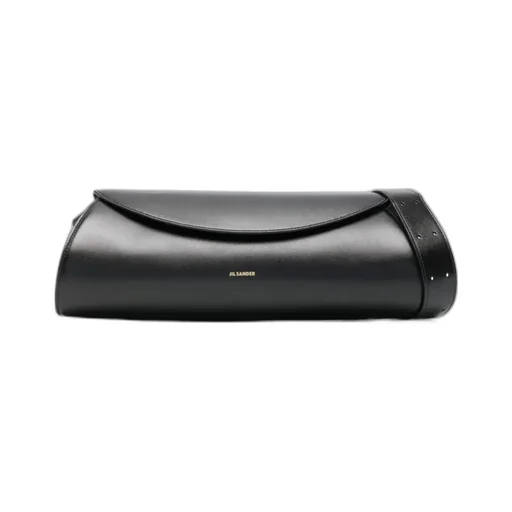 Cannolo Logo Embossed Large Shoulder Bag