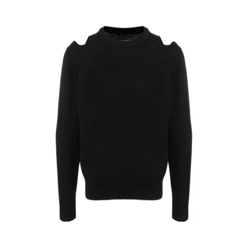 Cut-Out Detailed Crewneck Jumper