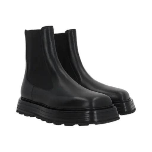 Squared-Toe Slip-On Chelsea Boots