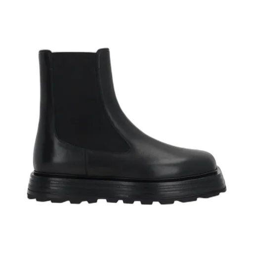 Squared-Toe Slip-On Chelsea Boots