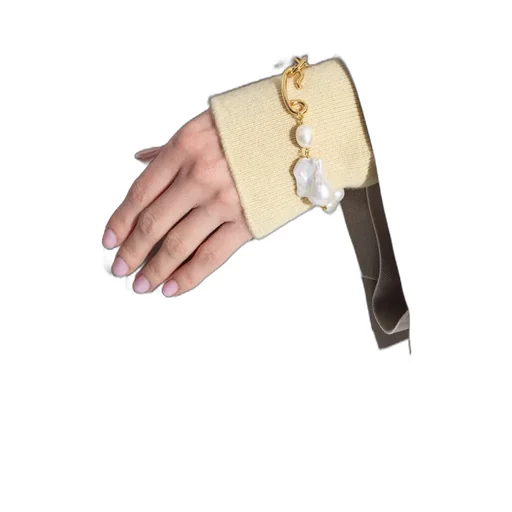 Pendant Chain-Detailed Hook Fastened Bracelet