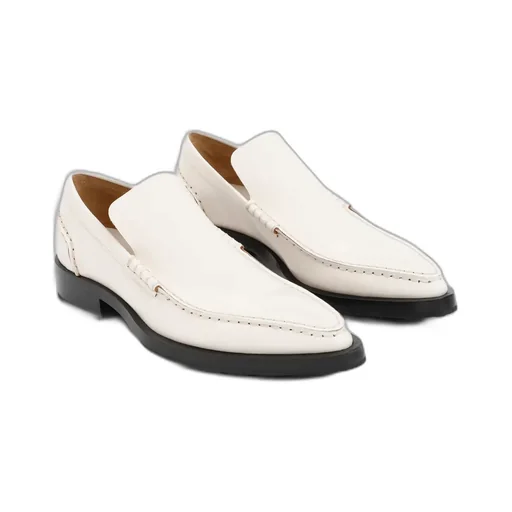 Pointed-Toe Leather Loafers