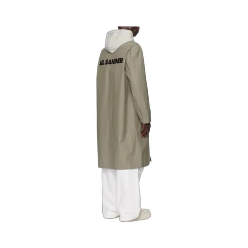 Logo-Print Button-Down Coat