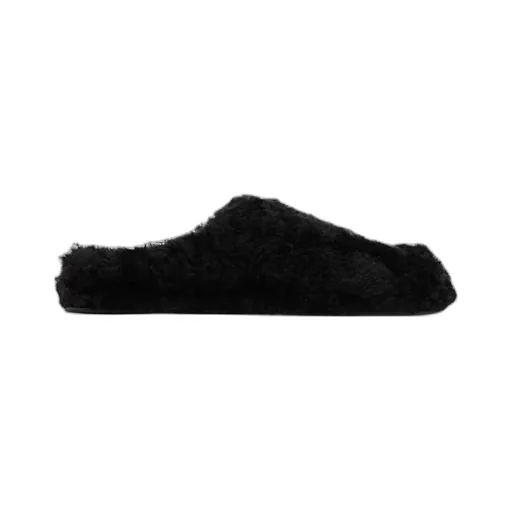 Round-Toe Shearling Slippers