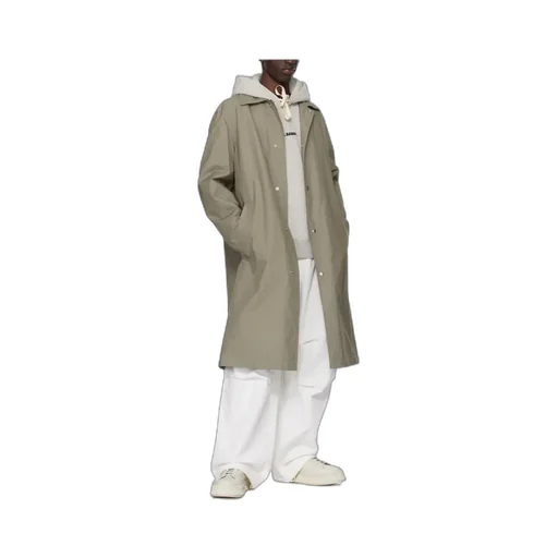 Logo-Print Button-Down Coat