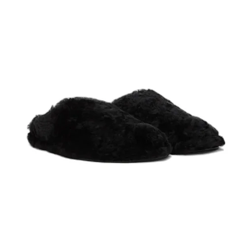 Round-Toe Shearling Slippers