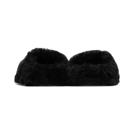 Round-Toe Shearling Slippers