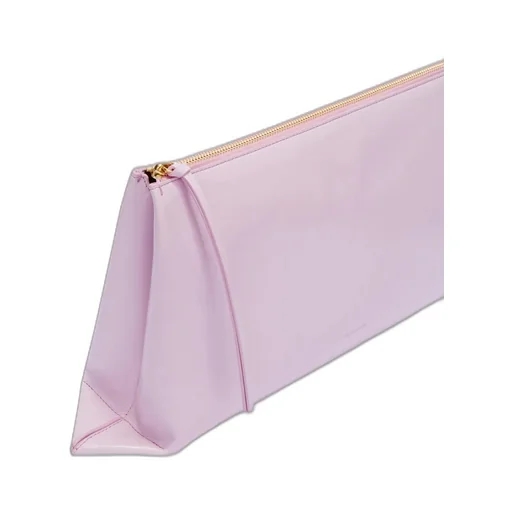 Logo Embossed Zipped Clutch Bag