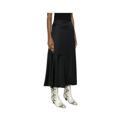 High-Waist Panelled Midi Skirt