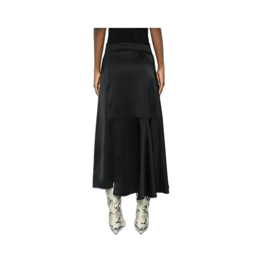 High-Waist Panelled Midi Skirt