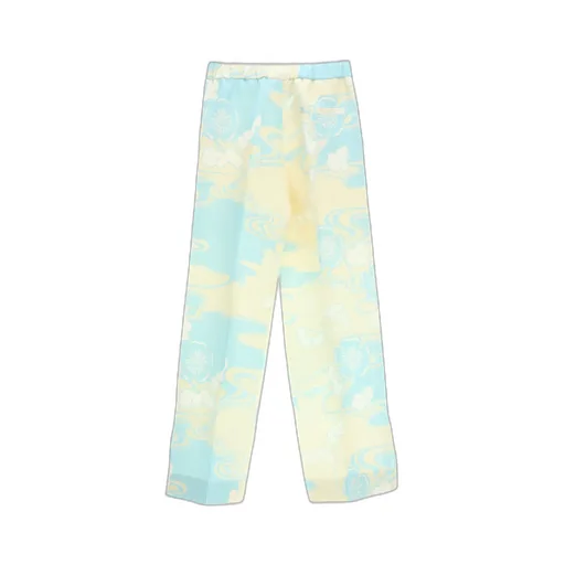Abstract-Print Straight Leg Trousers